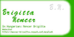 brigitta mencer business card